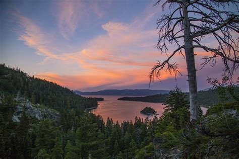 Download Forest Mountain Emerald Bay Lake Sunset Nature Lake Tahoe Hd