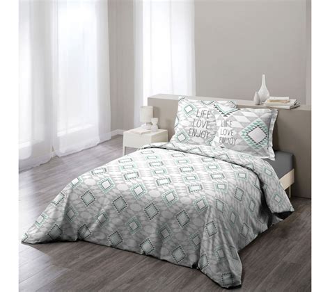 Housse de rêve propose l'offre parure de lit coton 220x240 cm today chester. Parure De Lit 3 Pièces "folio" 220x240 cm Menthe - Housse ...