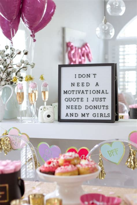 Why are all these letter board ideas so fun?! Cute Galentine's Day Letterboard Quote Idea Donuts Fancy ...