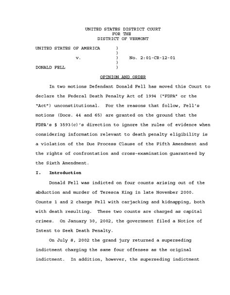 Federal Death Penalty Ruled Unconstitutional The Smoking Gun