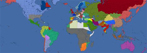Map Of The Earth In The Eu4 Projection In My Fictional Universe Tkt