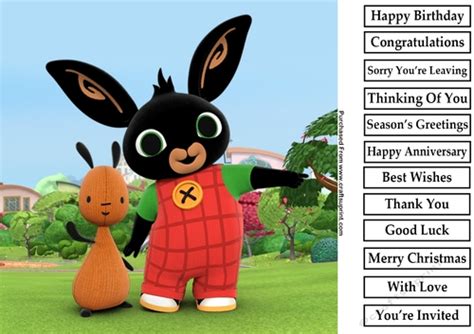 Bing Bunny 3 8x8 Birthday Card Cup96136082225