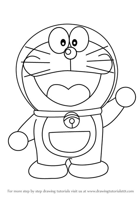 Simple Doraemon Characters Drawing Ompongkeren