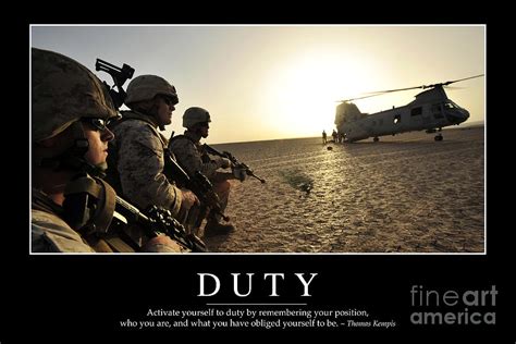 Duty Inspirational Quote Photograph By Stocktrek Images Fine Art America