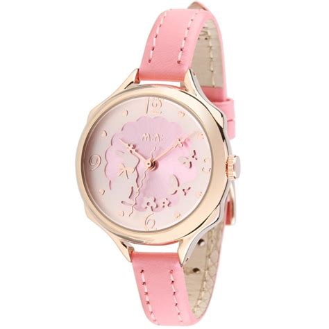 かわいい ウサギ ガールズ レディース 腕時計 ピンク 本革 ベルト キッズ 女子 学生 ウォッチ ローズゴールド カバー プレゼント