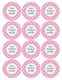 Showered from above free baby shower printables: Ready to Pop Printable Labels Free