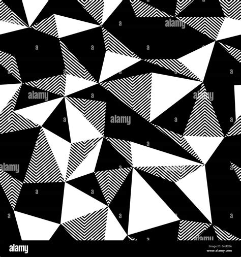 Triangle Seamless Black And White Pattern Stock Vector Image And Art Alamy