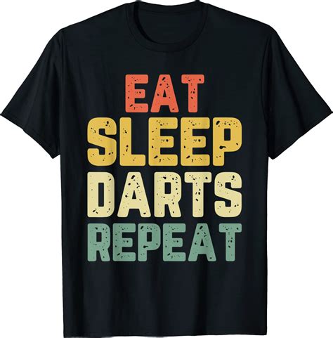 Eat Sleep Darts Player Lover Funny Team Vintage T T Shirt Amazonde Fashion
