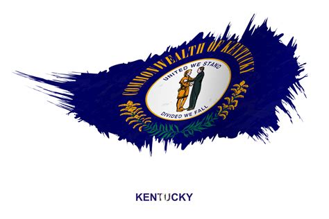 Flag Of Kentucky State In Grunge Style With Waving Effect 13457156