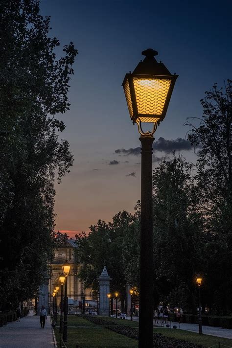 Sunset Street Lamp Light Warmth Backlight Sky City Lighting