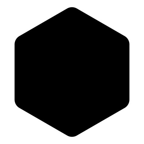 Hexagon With Rounded Corners Icon Black Color Vector Illustration Flat
