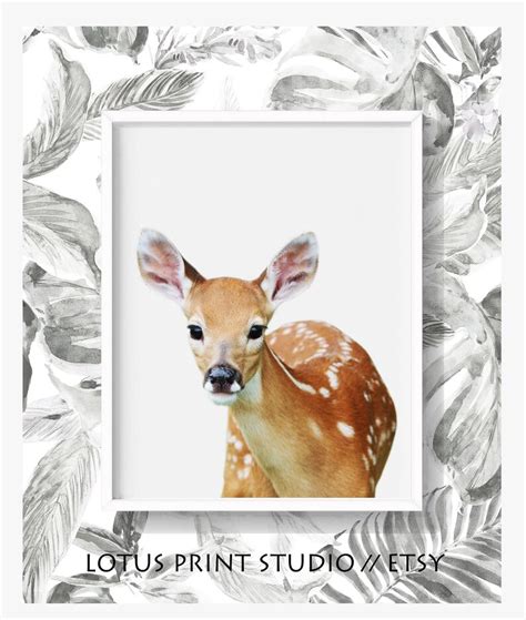 Baby Deer Print Fawn Print Nursery Decor Woodlands Animal Etsy Uk