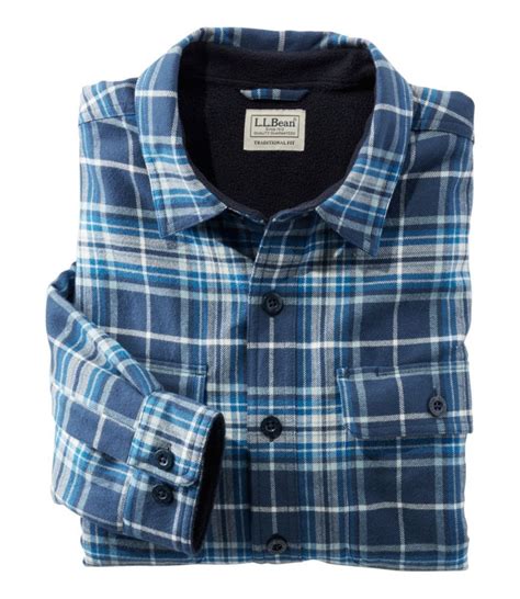 Fleece Lined Flannel Shirt Traditional Fit Lined Flannel Shirt