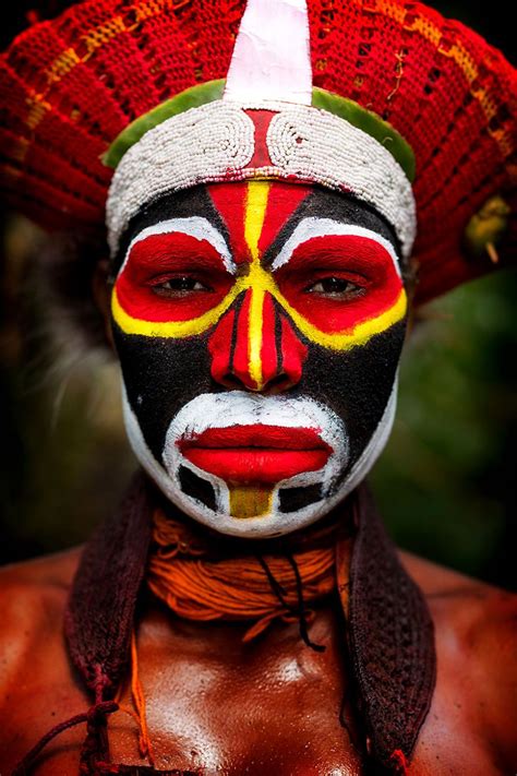 Papuan Woman Tambul Eastern Highlands Of Papua New Guinea Face