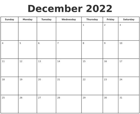 3d Calendar Template 2022 Printable December 2022 Calendar
