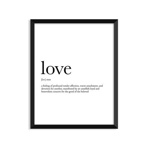 Love Definition Art Poster Dictionary Art Print Office Funny Definition