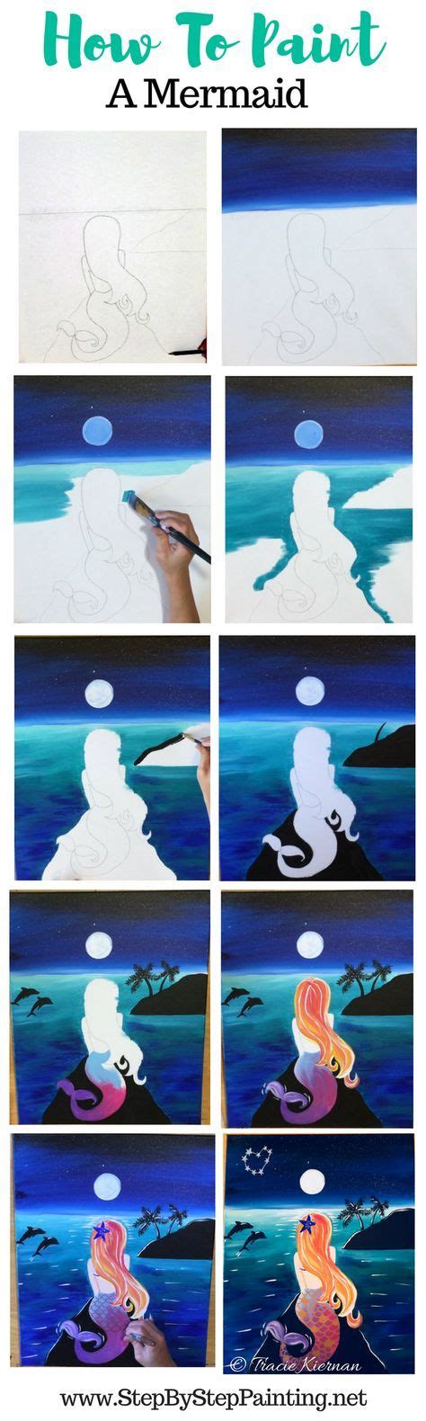 How To Paint A Mermaid Step By Step Painting Tutorial Painting