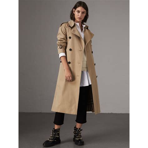 The Westminster Extra Long Trench Coat In Honey Women Burberry