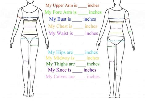 Fillableprintable Weekly Body Measurement Chart To Follow Your