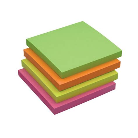 Q Connect Quick Note Repositionable Pad 76x76mm Pack Of 12 Assorted