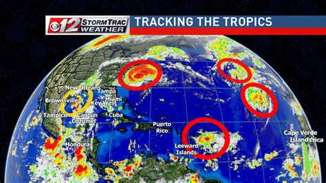 Tracking The Tropics Atlantic Crowded With Storms Wpec