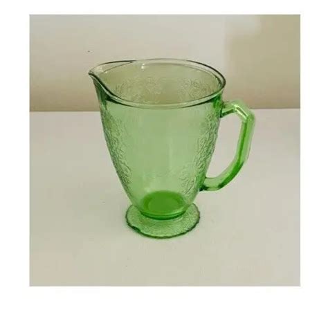 HAZEL ATLAS FLORENTINE 1 Green Depression Glass Pitcher 30 00 PicClick
