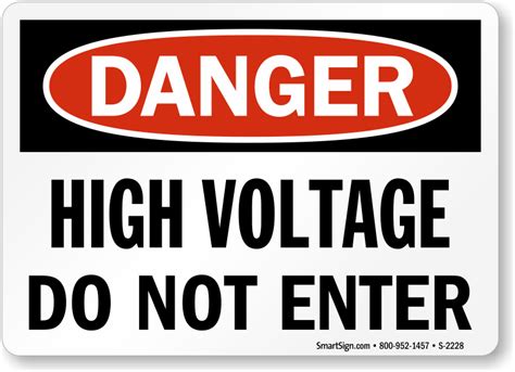 Danger Signs High Voltage Overhead Facility Maintenance And Safety