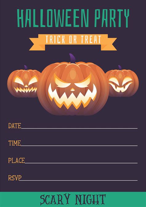 6 Best Free Printable Blank Halloween Invitations