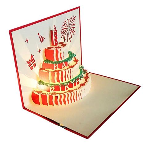 3d Birthday Cake Led Card Eileen Town T Shop