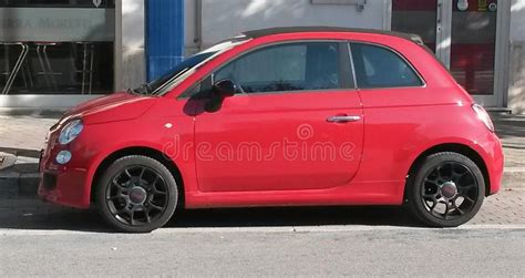 Red Fiat 500 New Version Editorial Stock Photo Image Of City 115903303