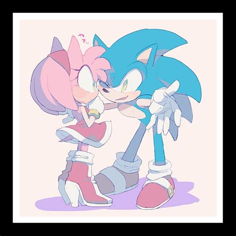 Pin By Muffinsini Check On Sonamy Sonic And Amy Sonic Amy Rose