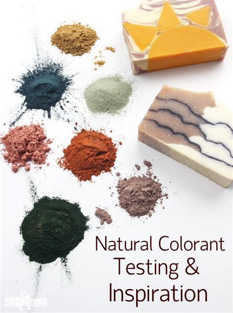 Natural soap colorants can be infused into the oil or water you'll be using to make your soap, added directly to the soap before setting, or used in the lye solution. Natural Colorant Testing & Inspiration - Soap Queen