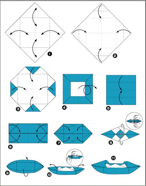 How To Make A Origami Boat Origami Instructions Art And Craft Ideas