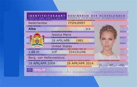 Netherlands Identity Card Psd Template Download Photoshop File