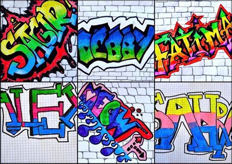 Name In Graffiti Style Progetti Di Arte Della Scuola Programma Per