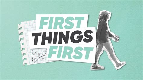 First Things First Week 3 Youtube