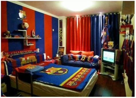 A teen boy's room needs to be a reflection of his personality and inspirations in life. Cool Boys Bedroom Decoration with FC Barcelona Theme ...