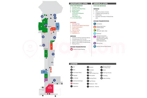 LAX Terminal 4 Terminal 4 LAX Map Food Shops Guide Way