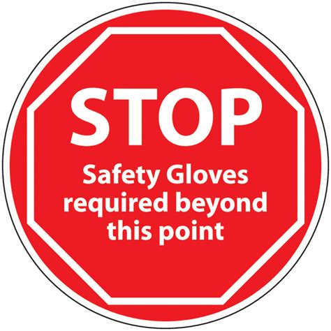 Anti Slip Floor Signs Stop Safety Gloves Required Seton