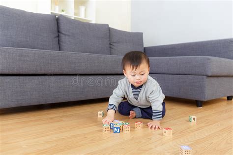 Little Boy Playing Toy Block Stock Image Image Of Baby Builder 40942057
