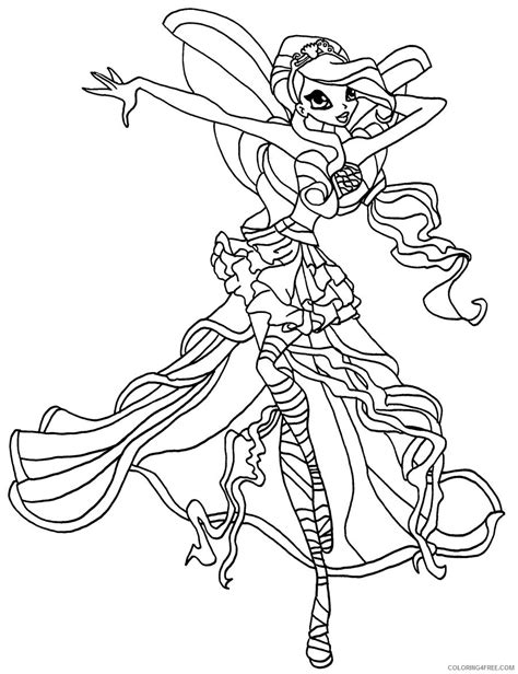 Winx Club Coloring Pages Stella Harmonix Coloring4free Coloring4Free