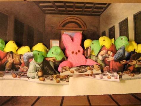 Peeps Last Supper By Leonardo Dipeepchi Easter Peeps Fish Art Peeps