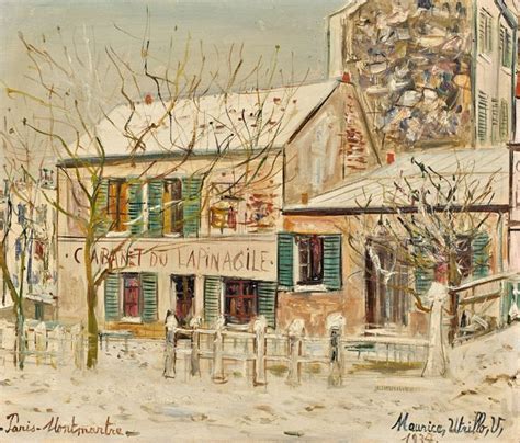 Maurice Utrillo French 1883 1955 Cabaret Du Lapin Agile 1937 Oil On
