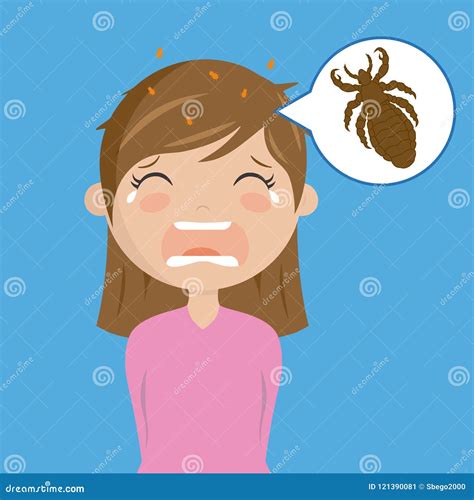 Head Lice Risk Factors Symptoms And Treatment Poster Vector