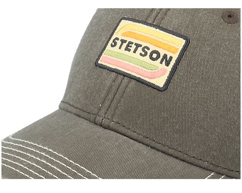 Baseball Cotton Olive Adjustable Stetson Caps