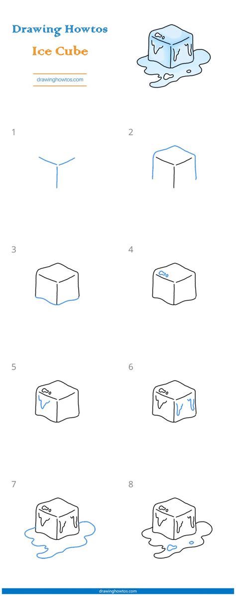 How To Draw An Ice Cube Step By Step Easy Drawing Guides Drawing Howtos