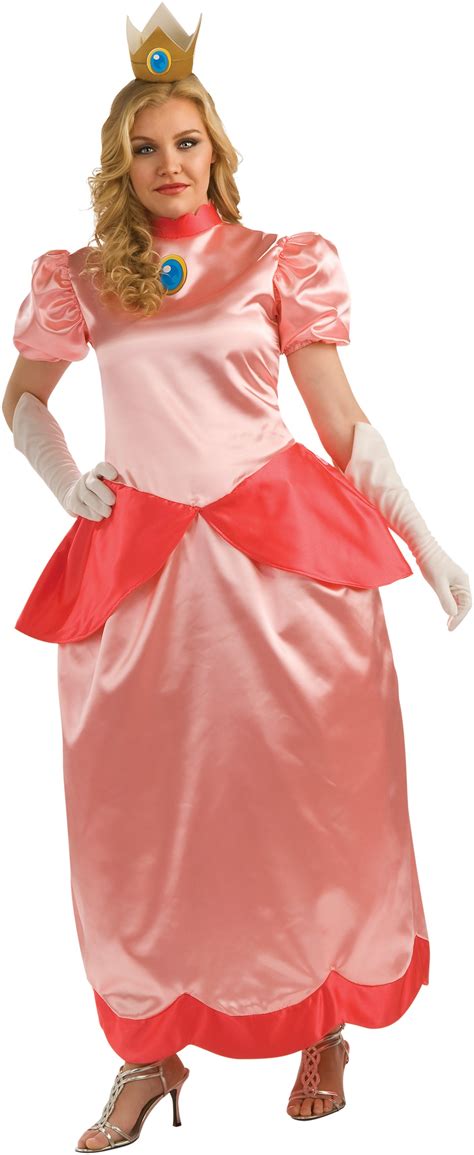 Super Mario Bros Deluxe Princess Peach Plus Adult Costume Movie Costume In Stock About