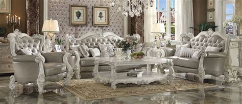 Acme 52125 Versailles Formal Living Room Set In Gray Dallas