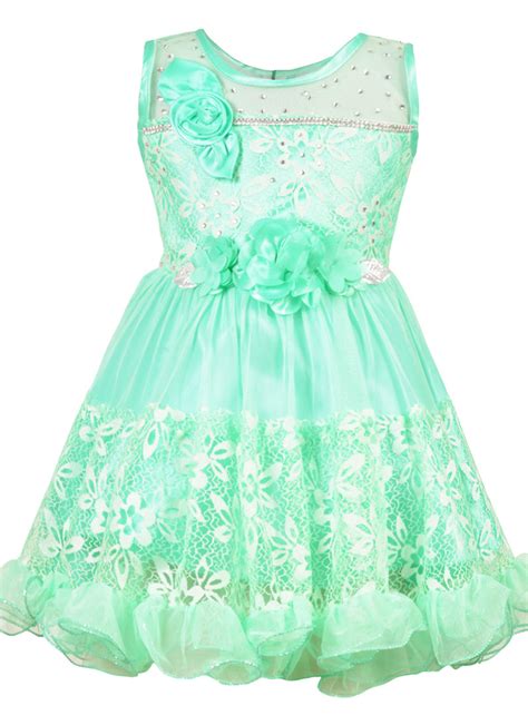 Aqua floral swimwear for women. Buy Aqua Green Net Kids Dress, girls-dress Online Shopping ...
