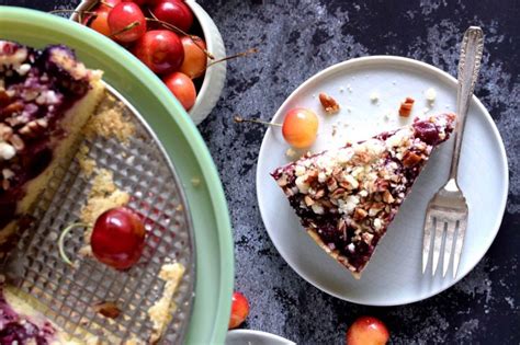 Cherry Cake With A Pecan Crumble Topping Lord Byrons Kitchen